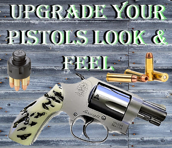 S&W J Frame Round Butt Resin Faux Elk Stag Grips