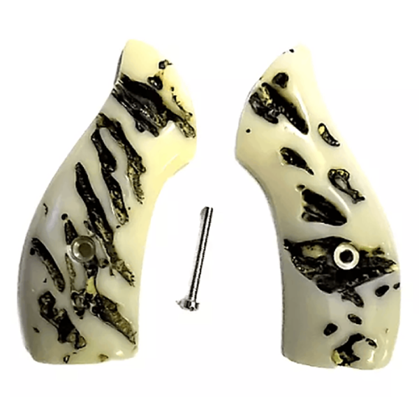 S&W J Frame Round Butt Resin Faux Elk Stag Grips