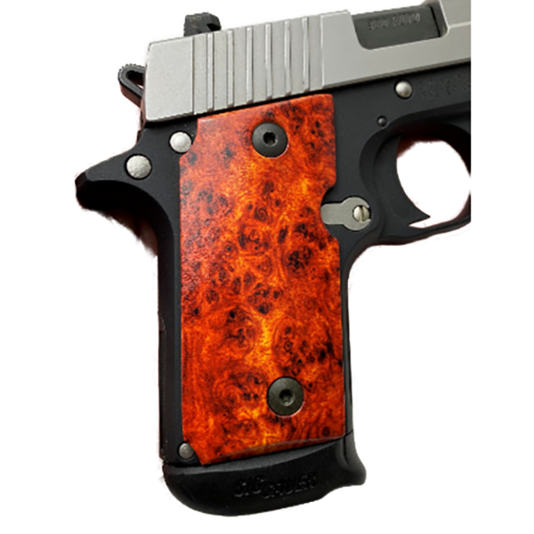 Sig Sauer P238 HD/UV Printed Amboyna Burl Grips