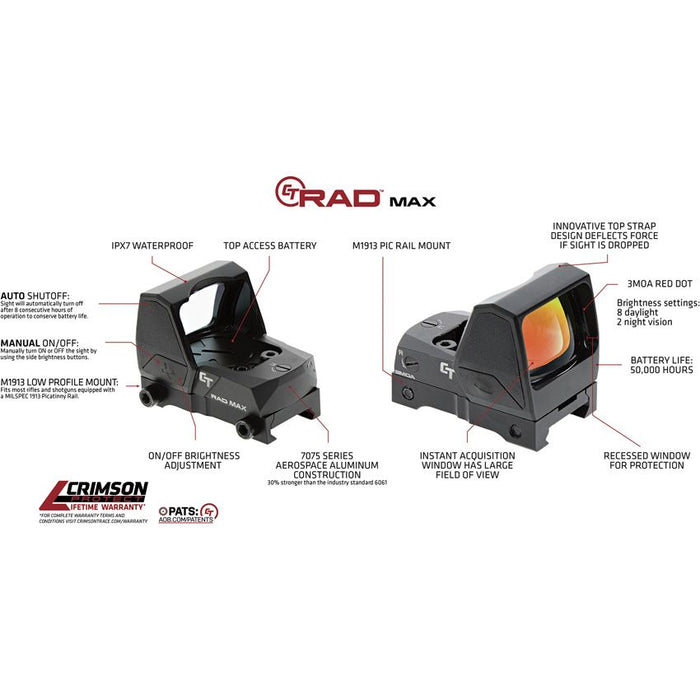 CT-RAD Max Sight Red- CMT101980   - Crimson Trace