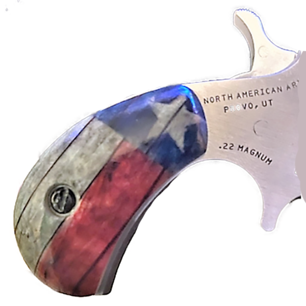 North American Arms Magnum Gun Grip with HD/UV printed picture of Rustic Texas Flag
