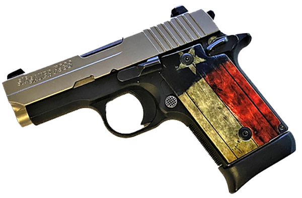 Sig Sauer P938 HD/UV Printed Texas Rustic Flag Grips