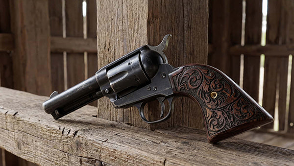 ***Heritage Arms Rough Rider 6 & 9 Shot Grips Carved Rosewood "Maverick" grips