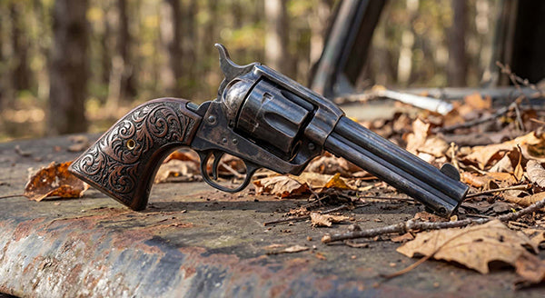 ***Heritage Arms Rough Rider 6 & 9 Shot Grips Carved Rosewood "Maverick" grips