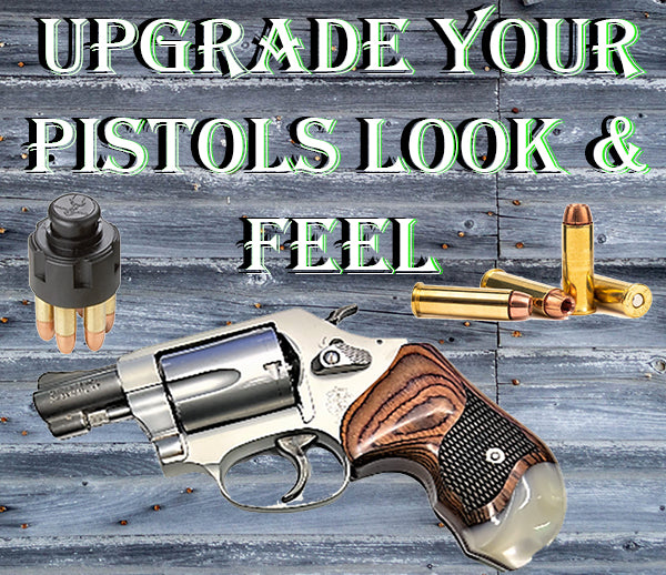 *S&W J Frame Round Butt Full Wrap Around Rosewood Gun Grips With Pearl Accent