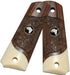**1911 Full Size Checkered & Engraved Rosewood Grips w/ Acrylic Ivory Accent Screaming Eagle Medallion - WoodWorld of Texas