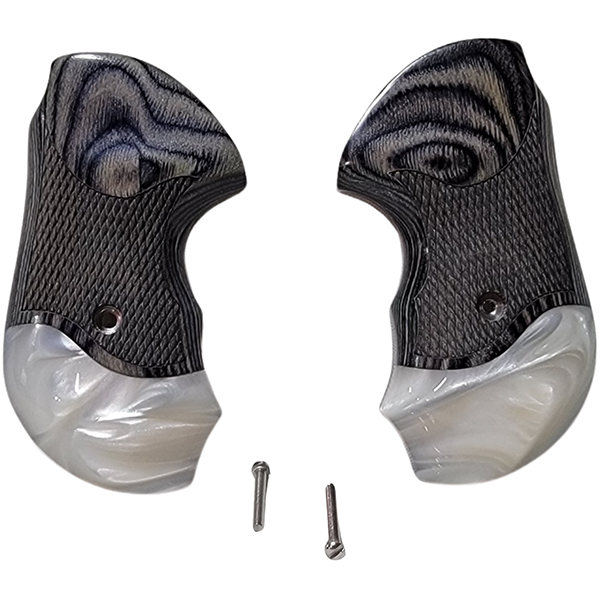 Rossi RP 63 Grips fits RP 63 - DOES NOT FIT POLYMER FRAME MODELS.   models. Black ROSEWOOD + Pearl