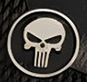 1911 Full Size Acrylic Faux Black Pearl with Punisher Black Medallion - WoodWorld of Texas