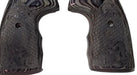 Python Grips, Colt Python 2020 Grips, Colt 2021 Anaconda Checkered Grips Dragon Scales Black Rosewood Dragon Scales with Scrollwork - WoodWorld of Texas
