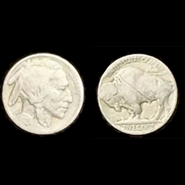 **Heritage Arms Rough Rider 6 & 9 Shot Grips (.22 &.22 Mag) Rosewood Checkered with Buffalo Nickel - Real