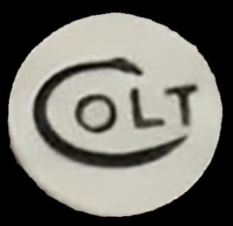 Black Rosewood 1911 Full Size Grips Fish Sales Colt Logo White Medallion - WoodWorld of Texas