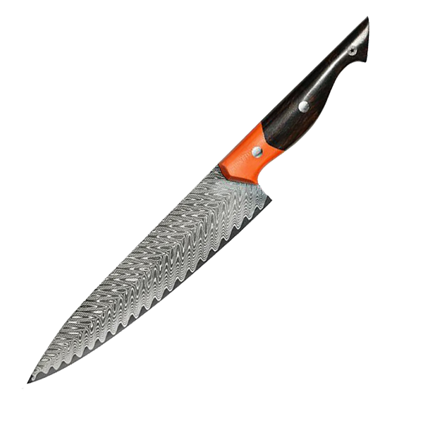 Koi Chef Knife VG10 Wave pattern Damascus