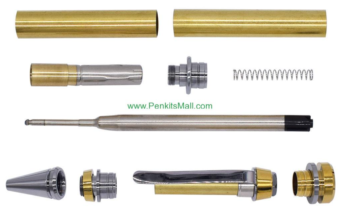 Cigar Pen BlackTitanum & Titanium Gold Kit