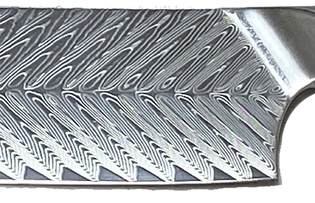 Koi Utility Knife VG10 Wave pattern Damascus