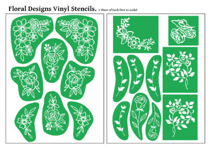 Artist’s Vinyl Stencils - Floral Motif