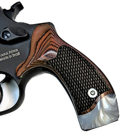 Taurus Rosewood Grips Small with Perl Accent for 856, and 942* 22/38/357