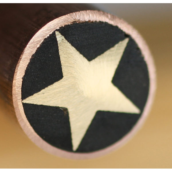 8mm Mosaic Pin 4" long - Star Brass - Copper tube and Black Epoxy