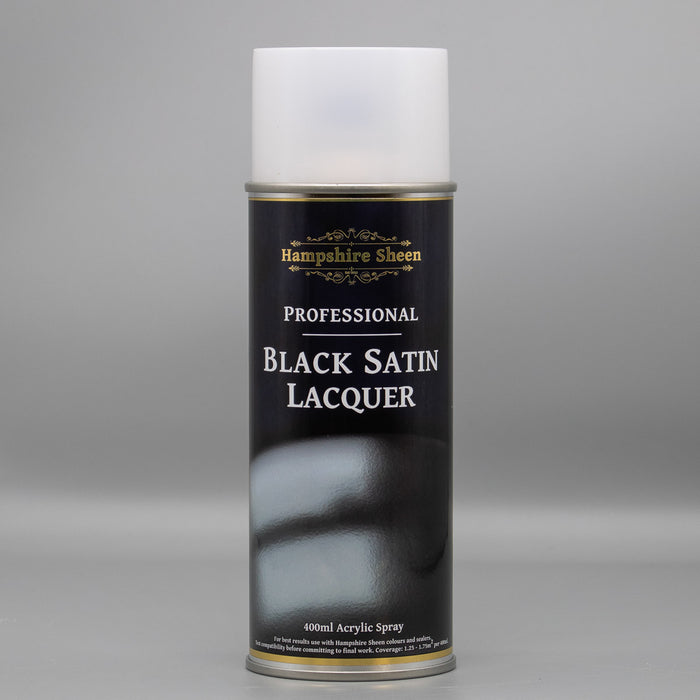 Hampshire Sheen - Lacquer - Professional Black Satin Lacquer 400 ml Aerosol