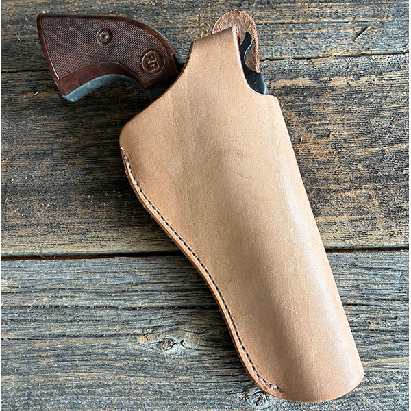 Heritage Arms Rough Rider .22 & .22 Mag Revolver Saddle Leather Holster Hunter Light Brown - Made in Texas