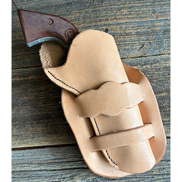 Heritage Arms Rough Rider .22 & .22 Mag Revolver Saddle Leather Holster "Dodge City"  Light Brown - Made in Texas