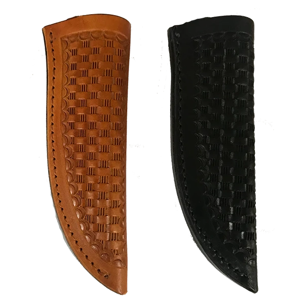 Custom Knife Sheath Leather Tooled - SH300 - 1 1/8" opening and a 5 1/8" length - Hand Made in USA