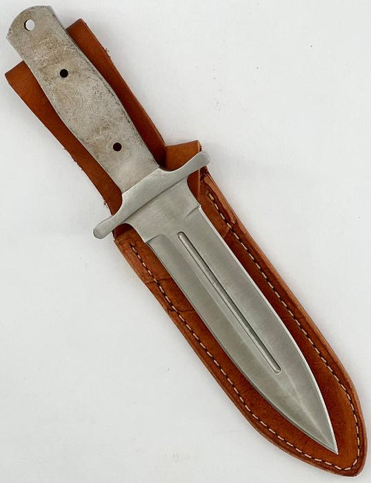 Custom Leather Knife Sheath - Lorins Dagger - SHWW130 - 1 3/16" opening and a 5 7/8" length without Belt loop.