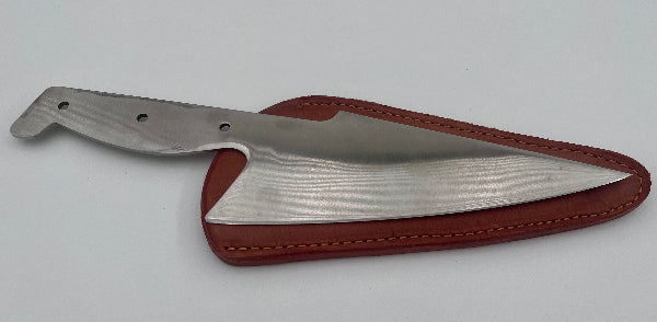 Custom Leather Chef Knife Sheath - Fits Rocking Chef Knife (10333) - 3.5"x8"