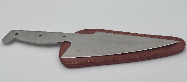 Custom Leather Chef Knife Sheath - Fits Rocking Chef Knife (10333) - 3.5"x8"