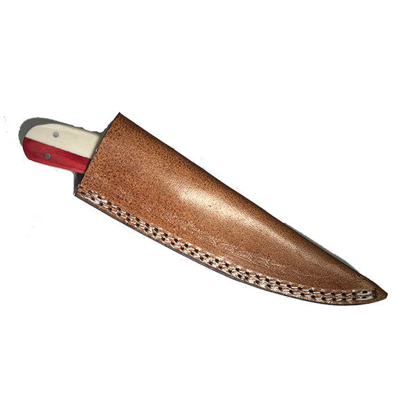 *Texas Pride Kelton Special Damascus Fixed Blade w/ Leather Sheath