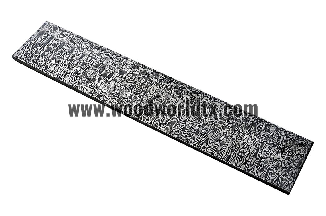 Damascus Steel Billet - Ladderback Pattern - 1095 & 15N20 Steel 376 layers- 12"x2"x 3/16"