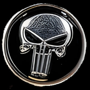 1911 Full Size Acrylic Faux Ivory Grips w/ Punisher Black Medallion - WoodWorld of Texas