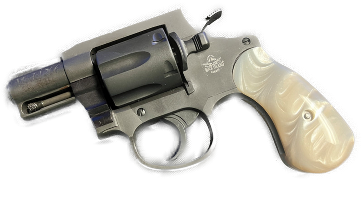 Smooth Pearl Plastic Pistol Grips With Screw For Rock Island Armory Smooth Pearl Plastic Pistol Grips With Screw For Rock Island Armory