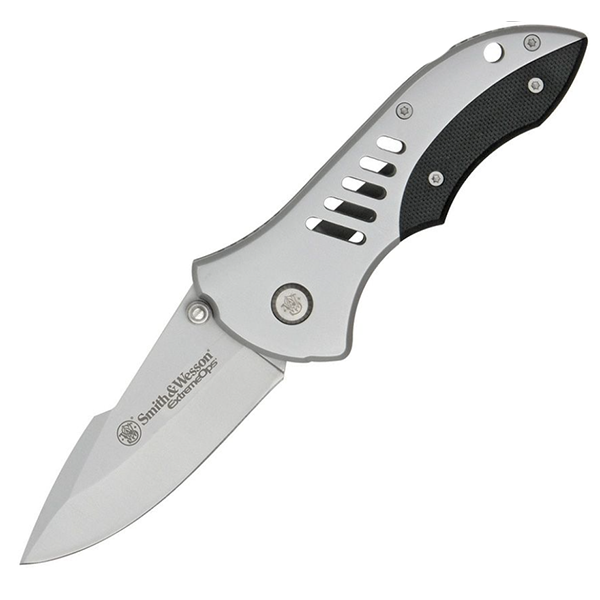 Smith & Wesson Extreme Ops Linerlock 3." Blade Stainless Steel Silver & Black