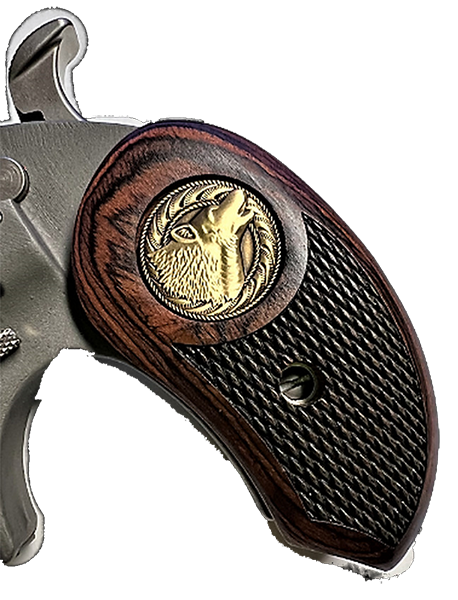 Bond Arms Derringer XL Gold Timber Wolf Medallion Grips - XL