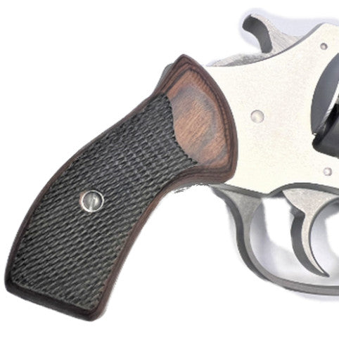 Charter Arms Universal Fit - Checkered Rosewood Grips Small
