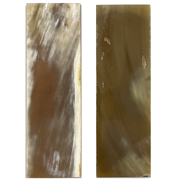 Zebu Genuine Blonde Horn Scales -  Black  -  .25"x1.5"x5"