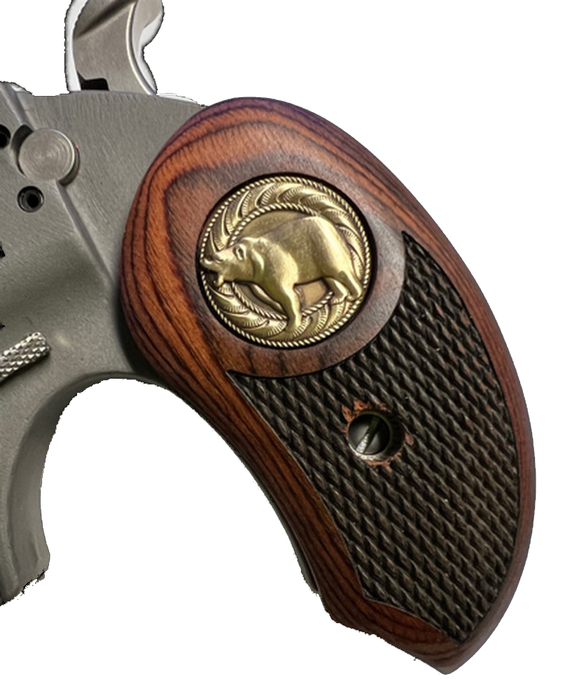 Bond Arms Derringer XL Bronze Bear Medallion Grips - XL