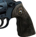 Python Grips, Colt Python 2020 Grips, Colt 2021 Anaconda Checkered Grips Dragon Scales Black Rosewood Dragon Scales with Scrollwork and Screaming Eagle Medallion - WoodWorld of Texas