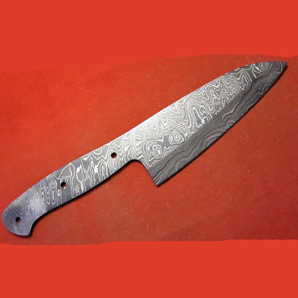 Chef Knife  Damascus Blank - Made in USA