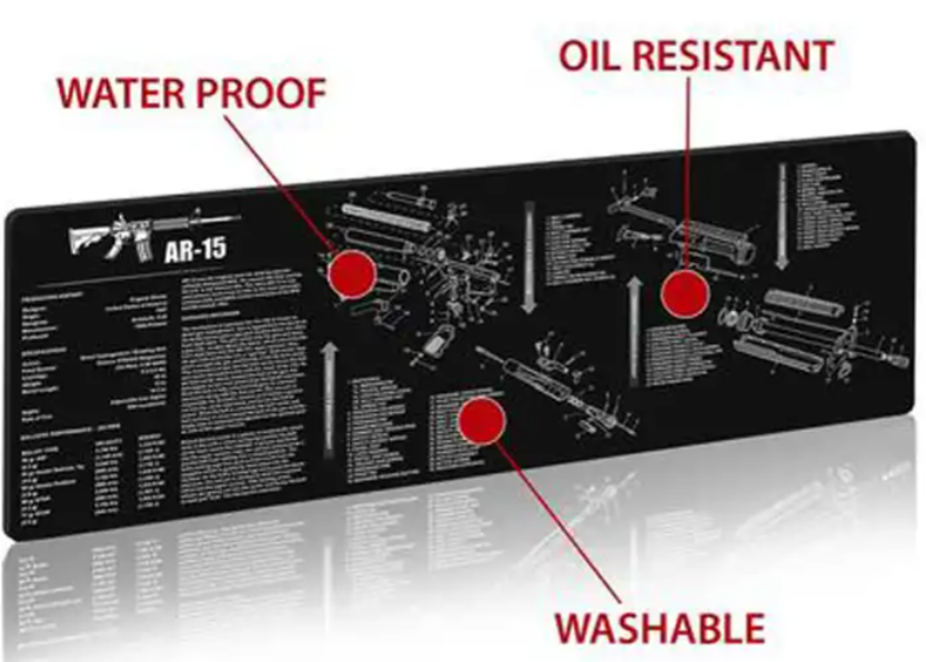 thumbnail image 2 of 2-Pack LIVABIT 11x17 Gunsmith Cleaning Mat – 4mm Thick Black Work Bench Mat 2 of 4