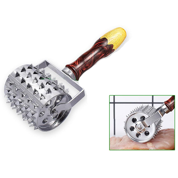Rolling Meat  /Pizza Tenderizer Aerator - Stainless Steel