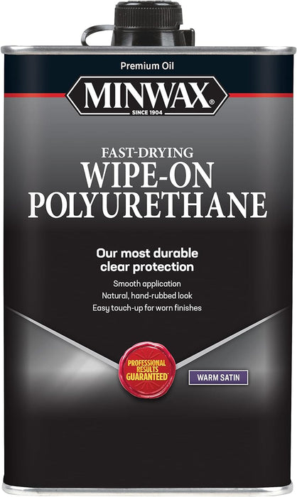 Minwax Oil-Based Wipe-On Polyurethane, 1 Quart, Satin