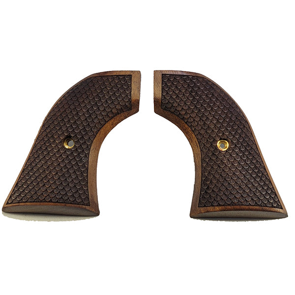 Colt Peacemaker Walnut Grips with Fish Scales - Un-Finished