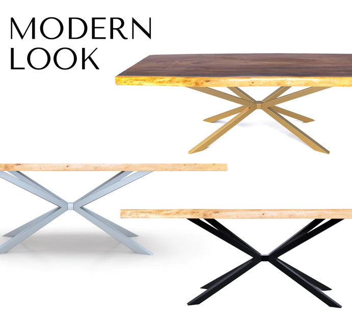 Metal Table Legs - Spider Legs - 53'' x 26'' x 28 '' - Gold - Heavy Du WoodWorld of Texas Metal Table Legs - Spider Legs - 53'' x 26'' x 28 '' - Gold - Heavy Du WoodWorld of Texas