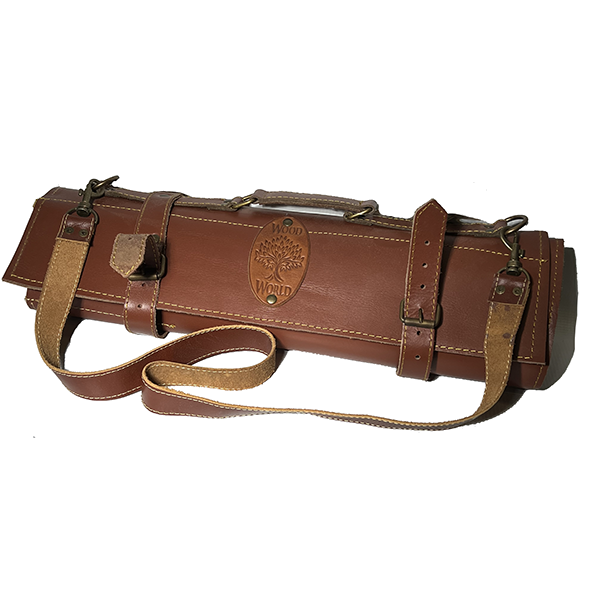 Custom Made Full Grain Leather Tool / Knife Roll with Carry Handle and ...