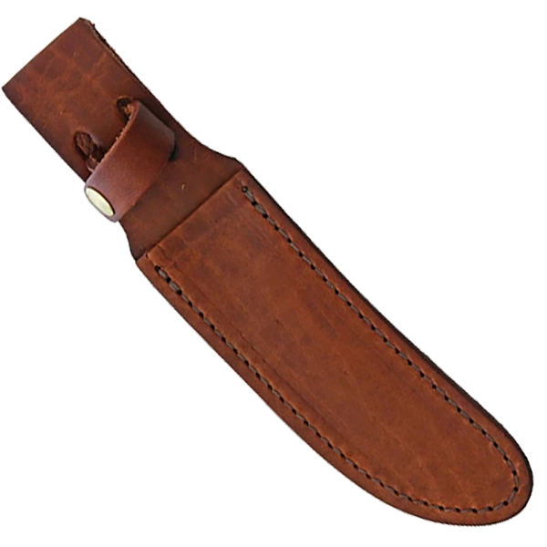 Knife Sheath Leather Thumb Snap- SH1206 w/ Thumb Snap - 1.25" Opening x 5 3/8" Length
