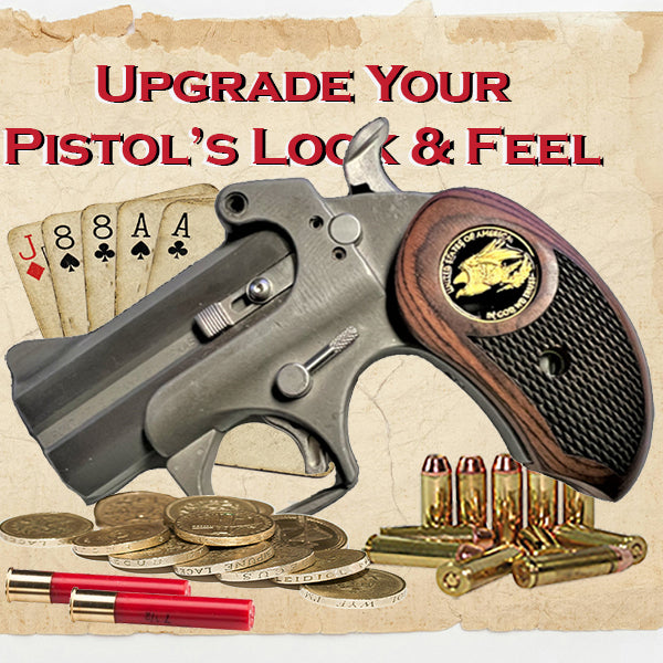 *Bond Arms Derringer XL Rosewood Gold Eagle "In God We Trust" Medallion Grips - XL - WoodWorld of Texas