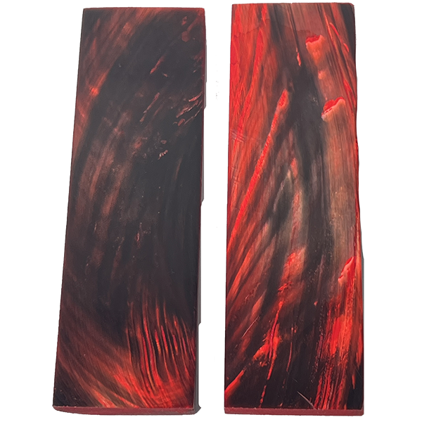 Water Buffalo -  Black & Red  -  3/8"x1.5"x5"