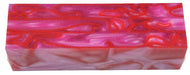 Pink Cherry Swirl 1.5" x 1.5" x 6" Acrylic Bottle Stopper Blank - WoodWorld of Texas