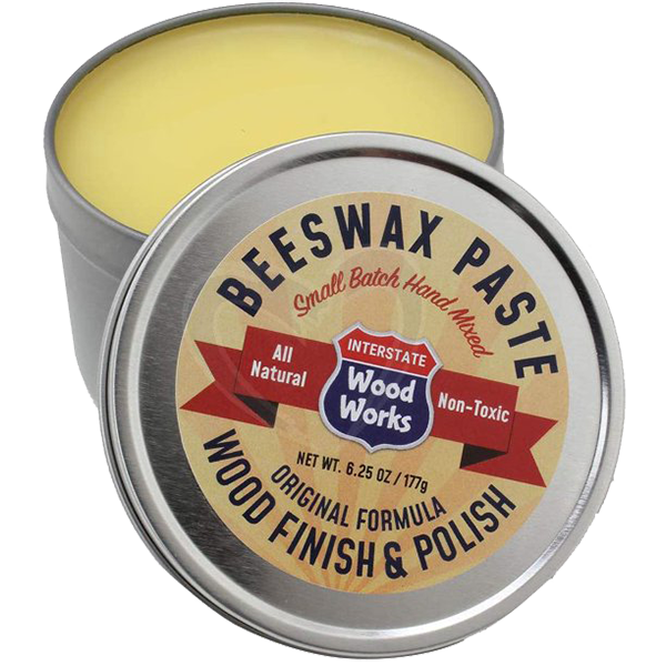 Interstate Wood Works - Non Toxic Beeswax Paste - Made from Beeswax and Mineral Oil. 6.25 oz.